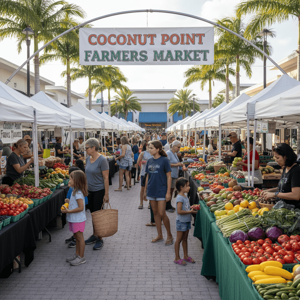 Coconut Point Farmers Market - Generated image